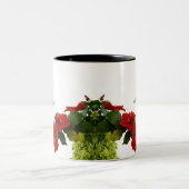 ラブユーパパ父の日フローラ赤ハイビスカス ツートーンマグカップ (中央)