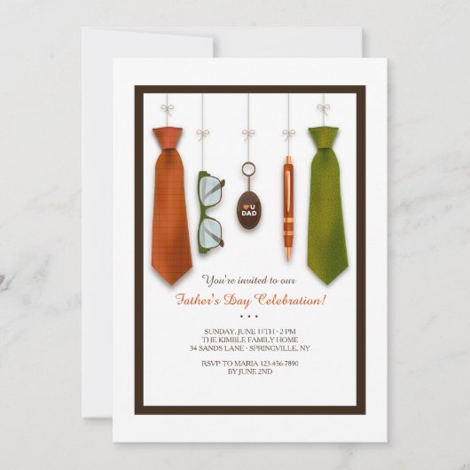 ラブユーパパ父の日招待状 招待状 (正面)