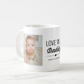 ラブユーパパ誕生日カスタム写真 コーヒーマグカップ (正面左)