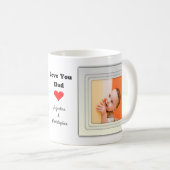 ラブユーパパ2枚の写真と文字 コーヒーマグカップ (正面右)