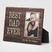 ラブユーパパ |素朴最高のパパカスタム写真 フォトプラーク (側面)