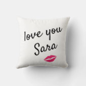 ラブユーパーソナライズされたキス枕 クッション (裏面)