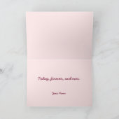 ラブユーピンクイエローレトロストライプ カード (内部)