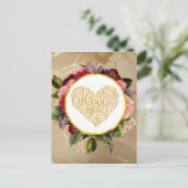 ラブユーファンシーゴールドオルネートハート ポストカード (スタンド正面)