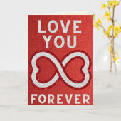 ラブユーフォーエバーグリッターバレンタインカード カード (黄色い花)