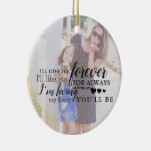 ラブユーフォーエバー私のベビーフォト引用文オーナメント セラミックオーナメント (右)