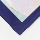 ラブユーフォーエバー4フォトブルーフリースブランケット フリースブランケット (角)