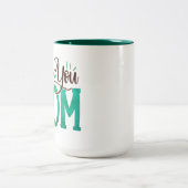 ラブユーママタイポグラフィマザーズデイマグ ツートーンマグカップ (中央)