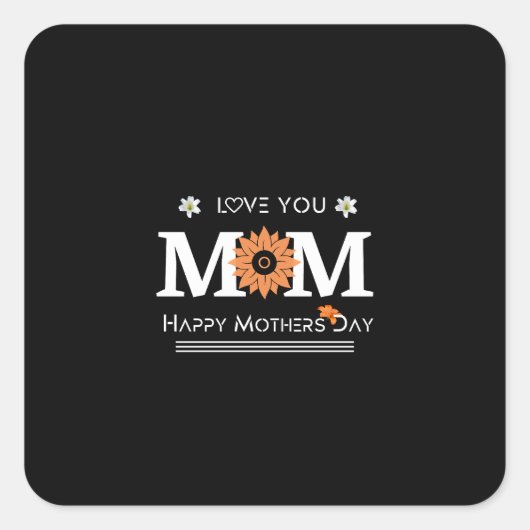 ラブユーママデザイン スクエアシール (正面)