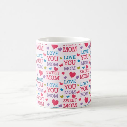 ラブユーマママスウィートマム引用文 コーヒーマグカップ (中央)