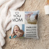 ラブユーママ家族フォトコラージュ装飾用クッション クッション (ブランケット)