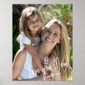 ラブユーママ母の日誕生日写真プリント ポスター (正面)