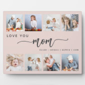 ラブユーママ8フォトコラージュ赤面ピンク フォトプラーク (正面)