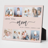 ラブユーママ8フォトコラージュ赤面ピンク フォトプラーク (側面)