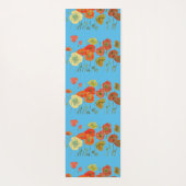 ラブユーマムオレンジレッドポピーフローラヨガマット ヨガマット (裏面)