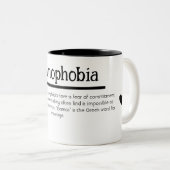 ラブユーモアタイポグラフィ | 2音式コーヒーマグ ツートーンマグカップ (正面右)