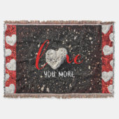 ラブユーモアハワイビーチコーラルハート写真はっきりした スローブランケット (正面)