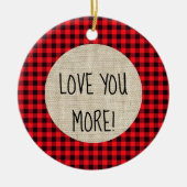 ラブユーモアバッファロープレイドオーナメント セラミックオーナメント (正面)