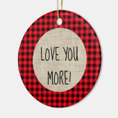 ラブユーモアバッファロープレイドオーナメント セラミックオーナメント (左)