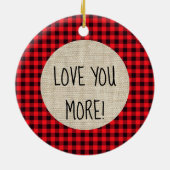 ラブユーモアバッファロープレイドオーナメント セラミックオーナメント (裏面)