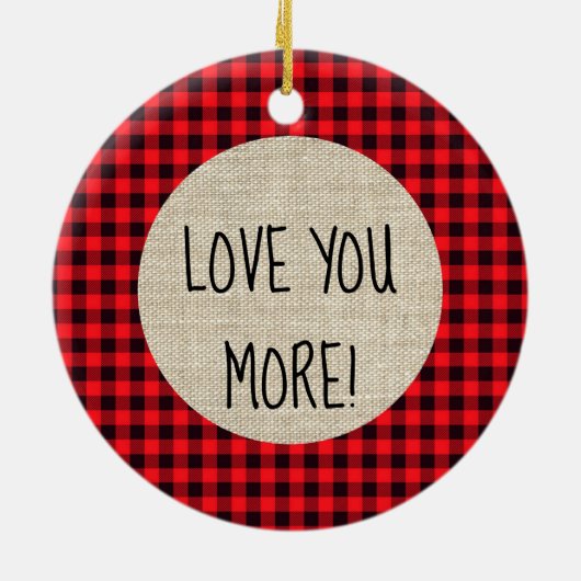 ラブユーモアバッファロープレイドオーナメント セラミックオーナメント (裏面)