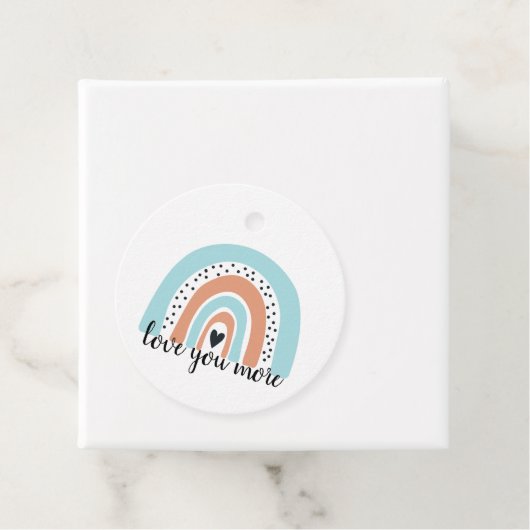 ラブユーモアレインボーハートブルーピーチ フェイバータグ (インサイチュ)