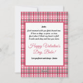 ラブユーモア テディベア バレンタインデーの詩 カード (裏面)