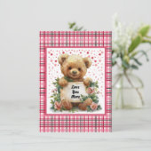 ラブユーモア テディベア バレンタインデーの詩 カード (スタンド正面)