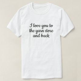 ラブユーヤーンストア編み物おもしろいタイポグラフィT-Sh Tシャツ