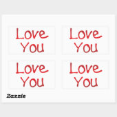 ラブユーレタリング 長方形シール (シート)
