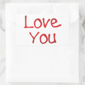 ラブユーレタリング 長方形シール (バッグ)