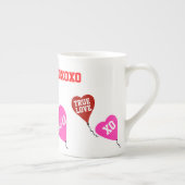 ラブユーレッドピンクハート ボーンチャイナマグカップ (右)