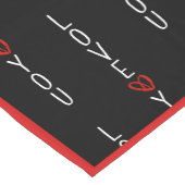 ラブユーレッドホワイトブラックハート ショートテーブルランナー (コーナー)