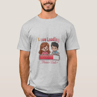 👉 ラブユーローディングTシャツ - かわいいロマンティックデザイン Tシャツ