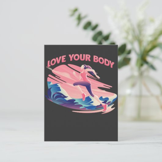 ラブユー体前向きマインドフィットネスランニングズ ポストカード (スタンド正面)