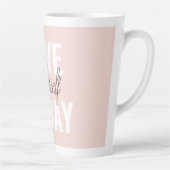 ラブユー前向きズトゥデイパステルピンク引用文 カフェラテマグ (右)
