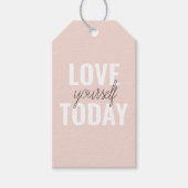 ラブユー前向きズトゥデイパステルピンク引用文 ギフトタグ (正面)