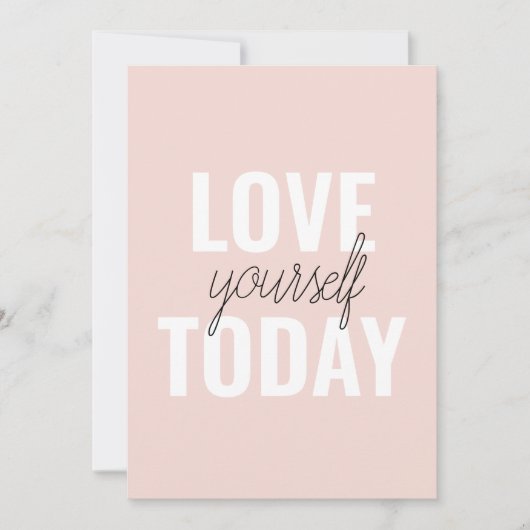 ラブユー前向きズトゥデイパステルピンク引用文 シーズンカード (正面)
