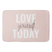 ラブユー前向きズトゥデイパステルピンク引用文 バスマット (正面)