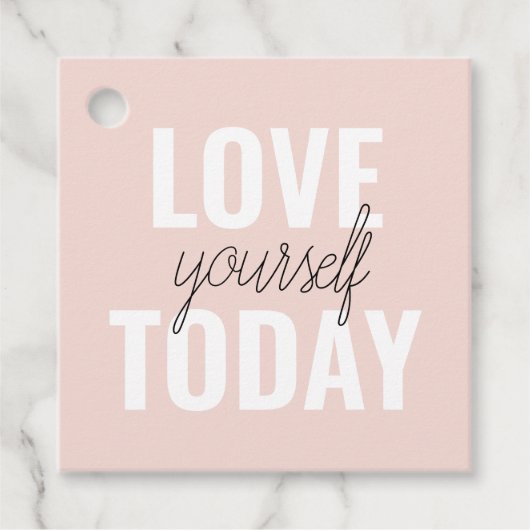 ラブユー前向きズトゥデイパステルピンク引用文 フェイバータグ (正面)