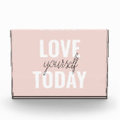 ラブユー前向きズトゥデイパステルピンク引用文 フォトブロック (正面)