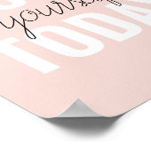 ラブユー前向きズトゥデイパステルピンク引用文 ポスター (角)