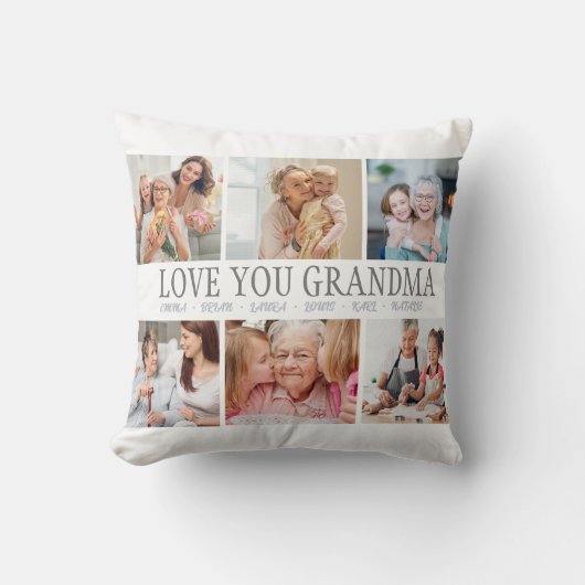 ラブユー名前をカスタムするフォトコラージュ装飾用クッション クッション (正面)