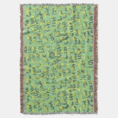 ラブユー文字パターンクリエイティブタイポグラフィ スローブランケット (正面縦)