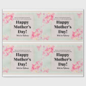ラブユー母タイポグラフィモダンハッピーマザーズデイ ラッピングペーパー (フラット)