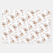 ラブユー母ラッピング紙フラットシートセット3 ラッピングペーパーシート (正面)