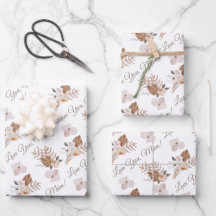 ラブユー母ラッピング紙フラットシートセット3