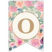 ラブユー永遠結婚の赤面ピンクセージグリーン バンティングフラッグ (第2の旗)