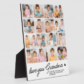 ラブユー祖母カスタムシンプル16モダン写真 フォトプラーク (側面)