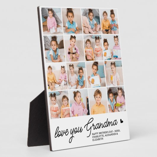 ラブユー祖母カスタムシンプル16モダン写真 フォトプラーク (側面)